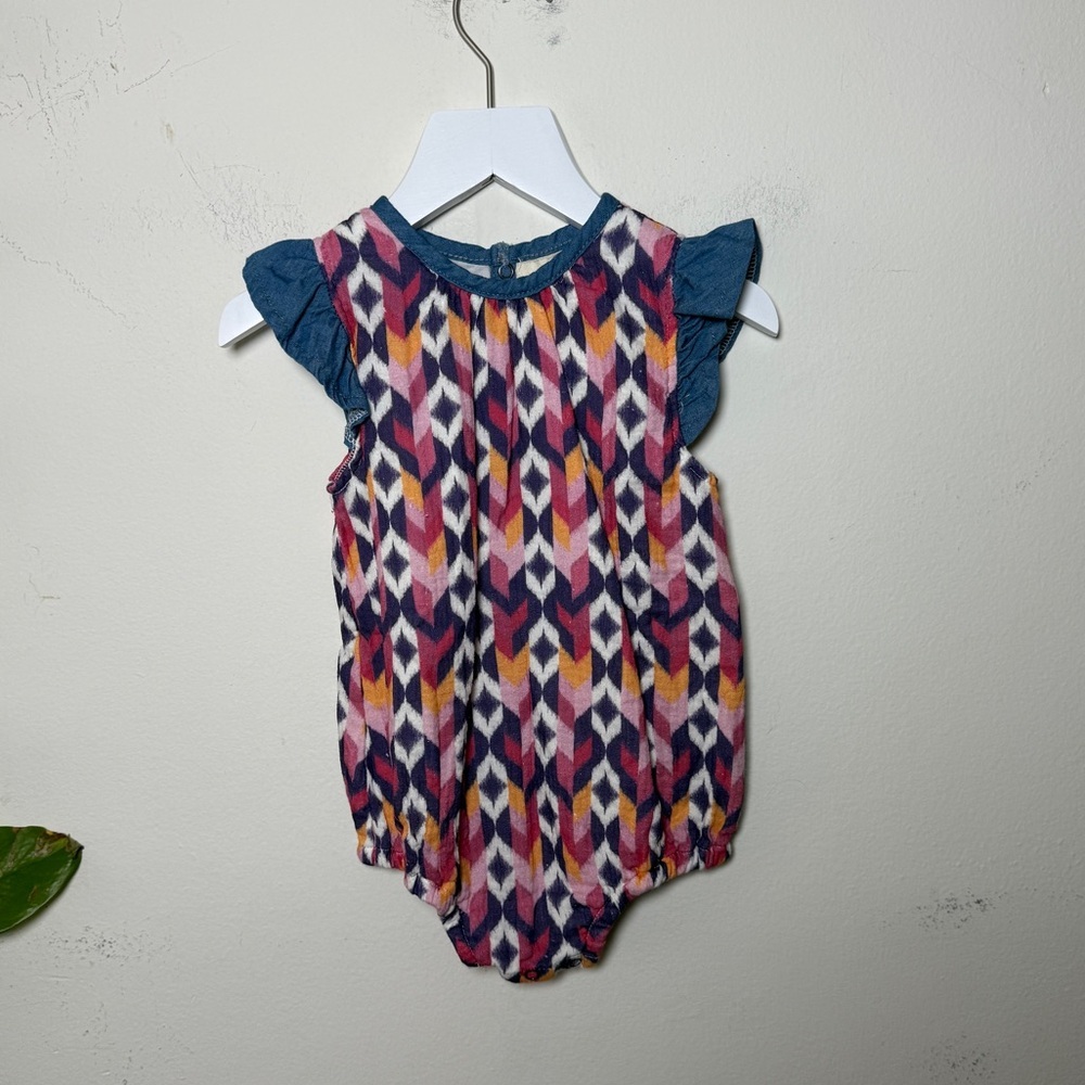 Miki - Miette Gauze / Muslin Romper - IKat Print - 18 Months